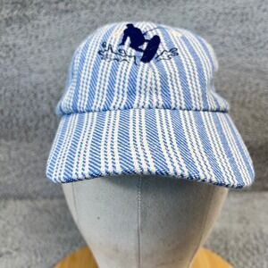 No Boundaries Blue White Striped Wakeboarder Embroidered Baseball Cap One Size